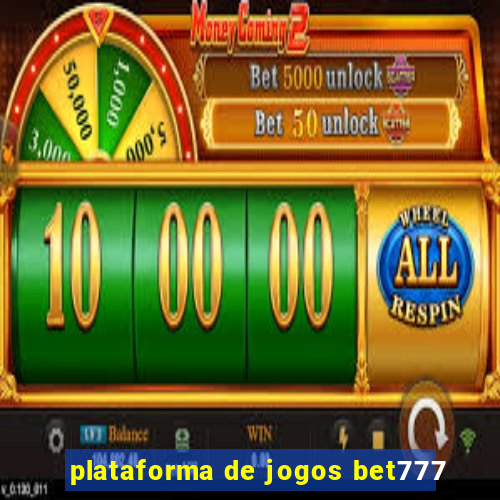 plataforma de jogos bet777